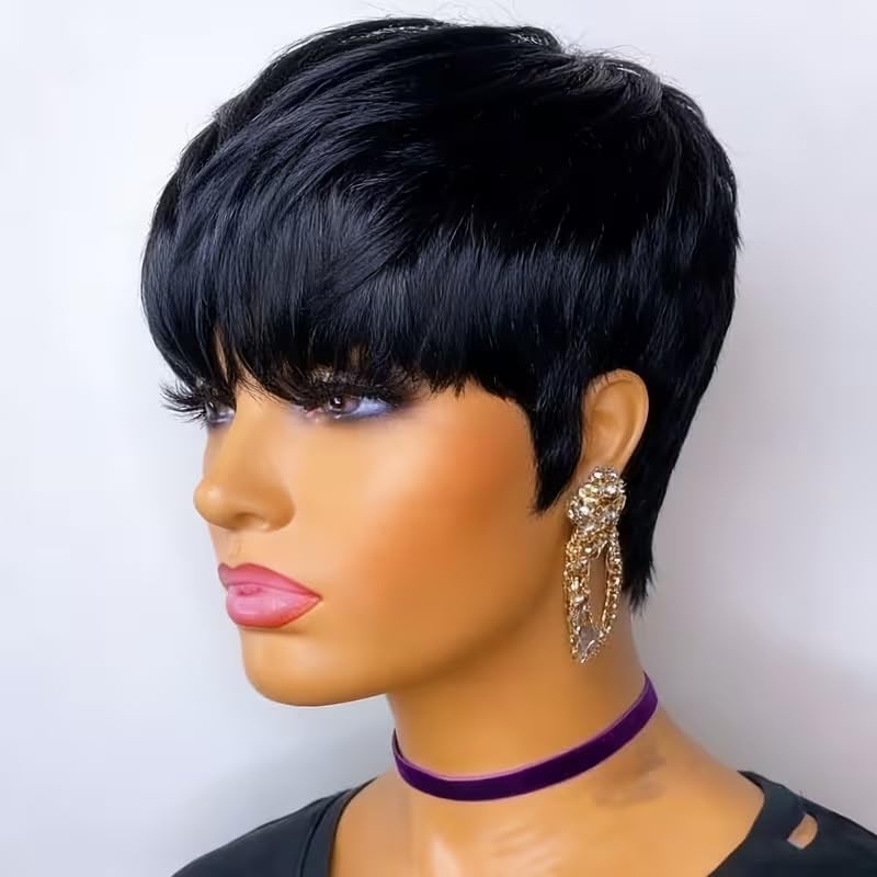 Short Pixie Cut Wig Human Hair Cheap - Короткие парики из натуральных волос для