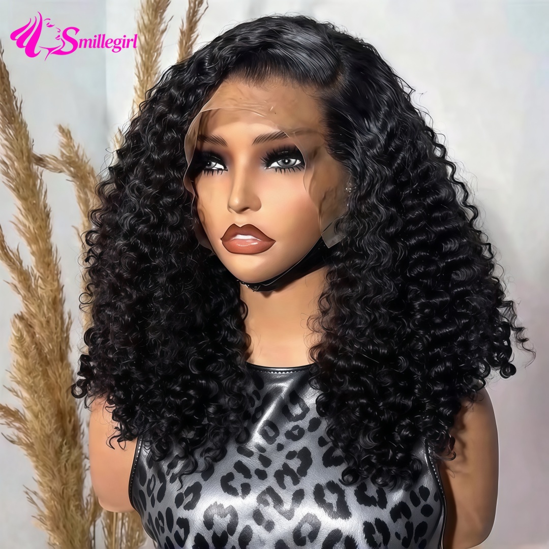 Pre Parted 13X4 Lace Front Bob Wig - Короткий кудрявый боб, плотность 200%, парик