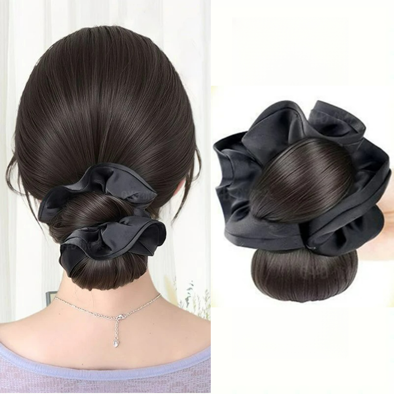 Claw Clip Messy Bun Hair Piece - Новый синтетический атласный пучок-шиньон с заколкой-крабиком,