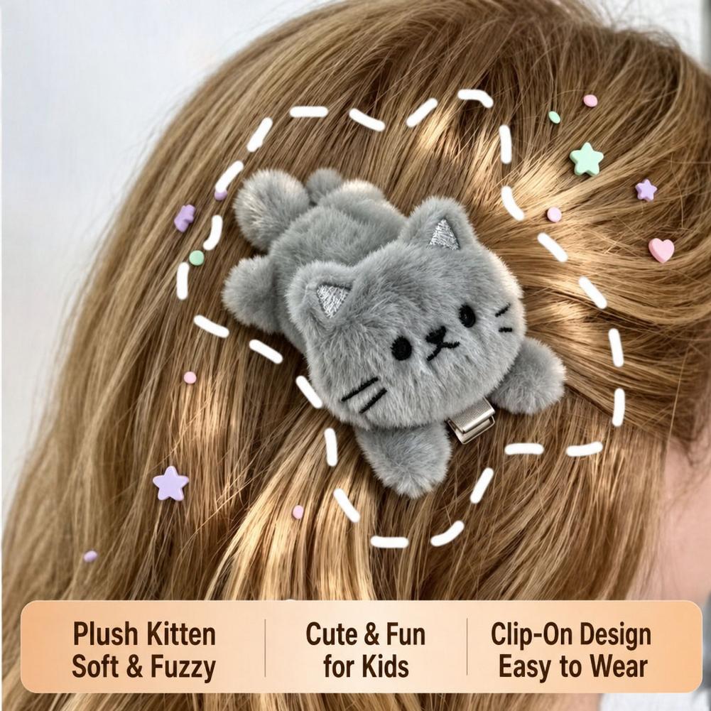 Hair Bundles - Милые пушистые плюшевые заколки для волос