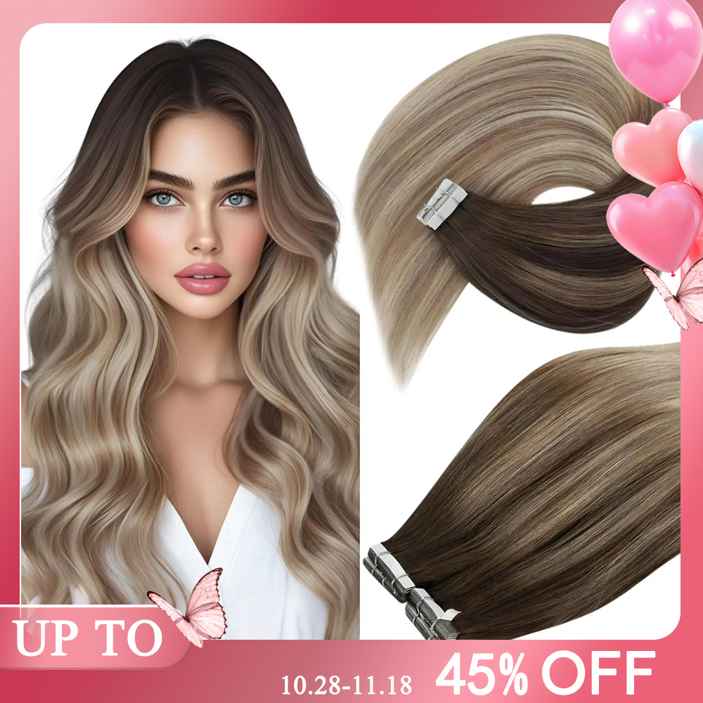 Invisible Tape In Extensions Real Hair - Наращивание волос VeSunny: натуральные человеческие волосы,