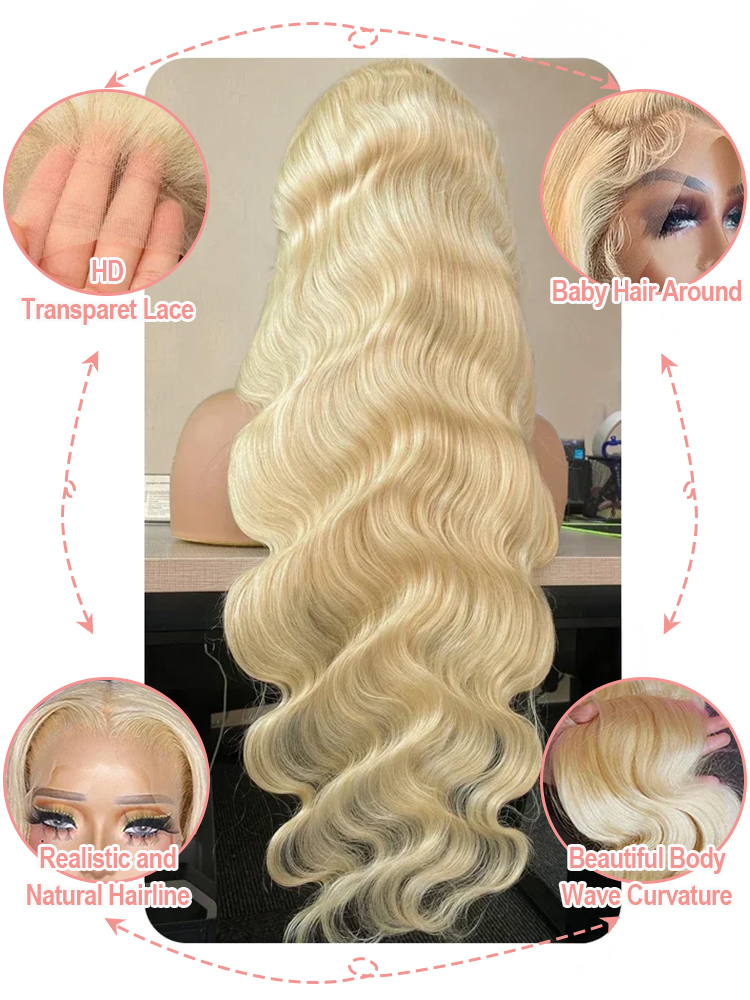 Парик из натуральных волос с в – обзор и цена 613 Blonde Body Wave Lace Front Wig