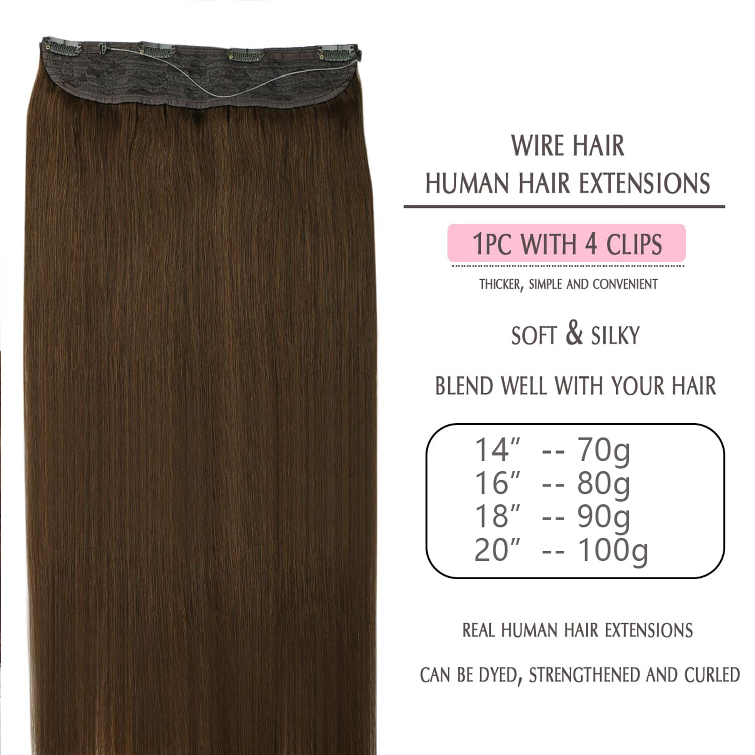 Невидимые накладные пряди Halo – обзор и цена Seamless Clip In Hair Extensions Human Hair