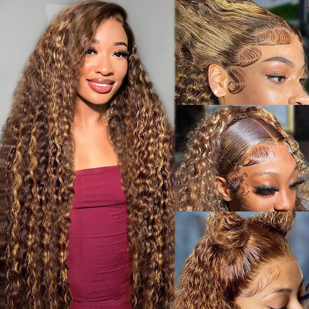 36-дюймовые глубокие волны P4/ – обзор и цена Lace Front Wigs