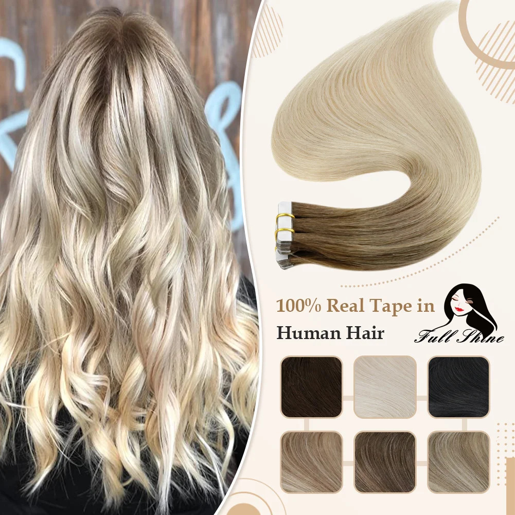 Полная блестящая лента Omber д – обзор и цена Invisible Tape In Extensions Real Hair