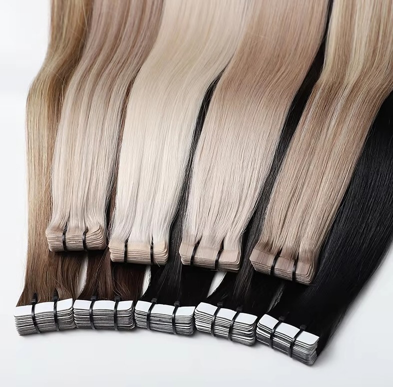 Накладные пряди из натуральных – обзор и цена Invisible Tape In Extensions Real Hair